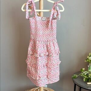 Pink Lily Kids Girls Floral Pink Dress 5/6T